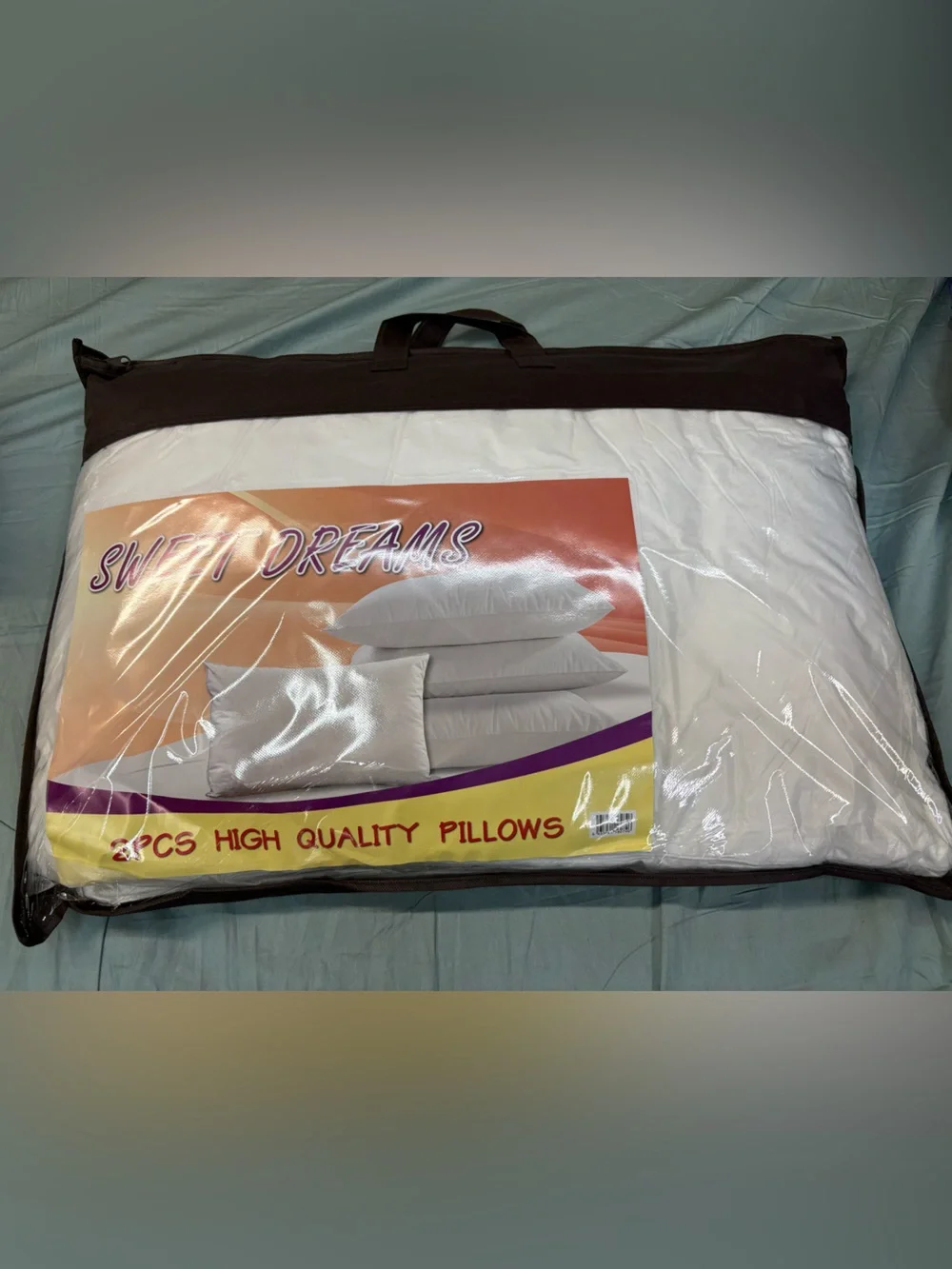 2pc High Quality White Pillow Set